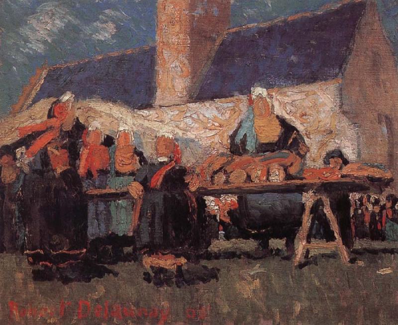 Delaunay, Robert Breton-s Market France oil painting art